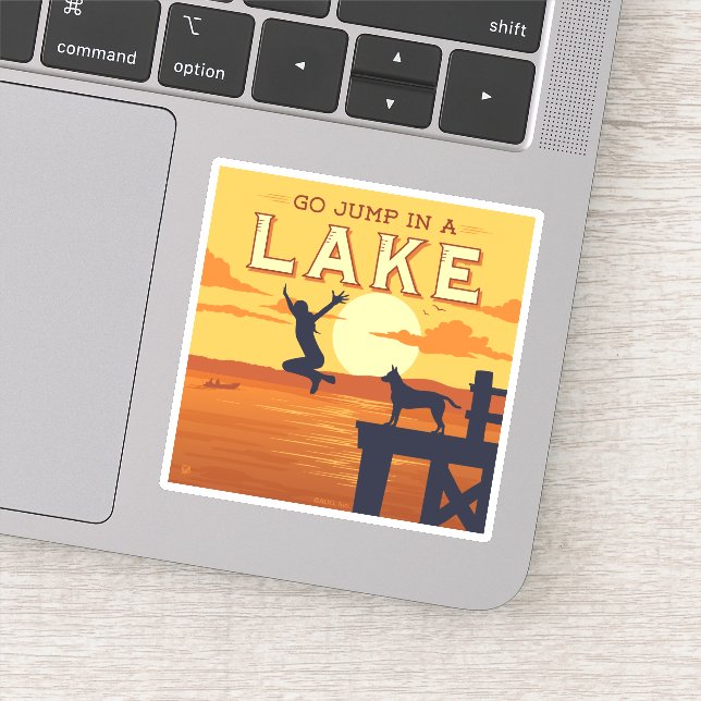 Sticker Sauter Sur Un Lac (Détail)