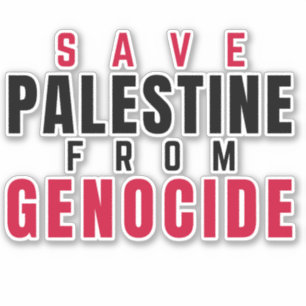 STICKER SAUVER LA PALESTINE DU GÉNOCIDE