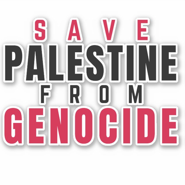 STICKER SAUVER LA PALESTINE DU GÉNOCIDE (Devant)
