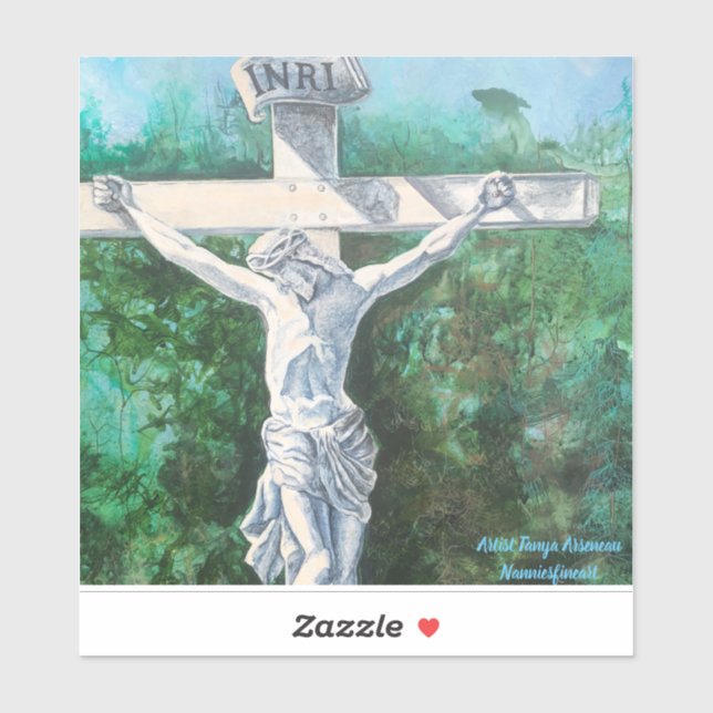 Sticker Sauveur Noël Pâques Baptême semaine sainte (Feuille)