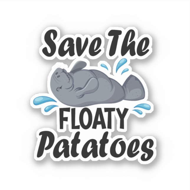 Sticker Sauvez Les Pommes De Terre Flottantes / Manat Drôl (Devant)