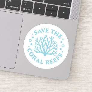 Sticker Sauvez l'esthétique des récifs coralliens