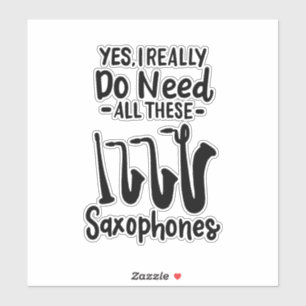 Sticker Saxophone - Types de saxophones