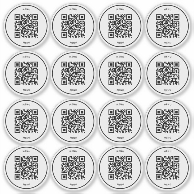 Sticker Scanner le code QR du menu | Restaurant & Café  (Devant)