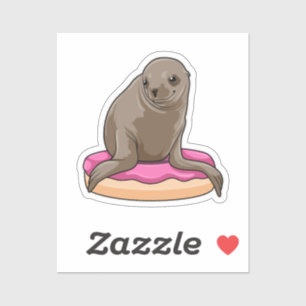 Sticker Sceau avec beigne