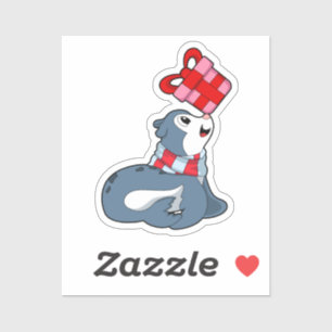Sticker Sceau avec cadeau