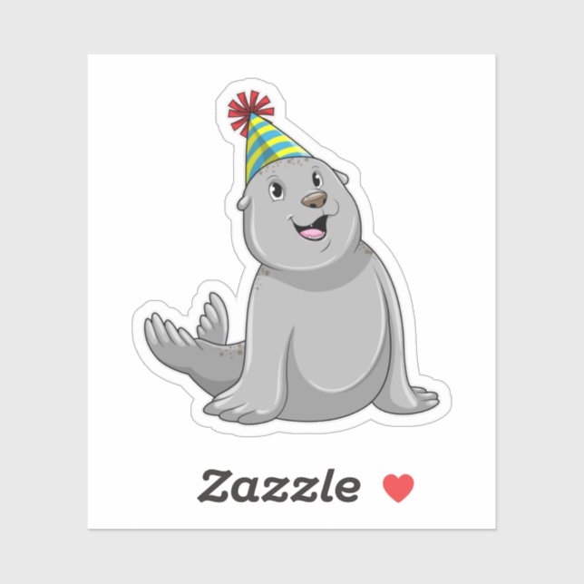 Sticker Sceau avec Parti casquette (Feuille)