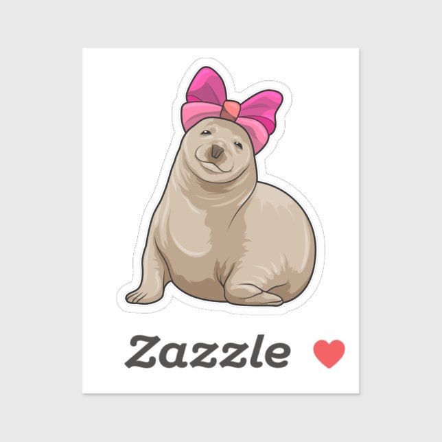 Sticker Sceau avec ruban (Feuille)