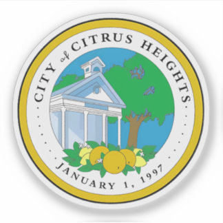 Sticker Sceau de Citrus Heights, Californie, États-Unis