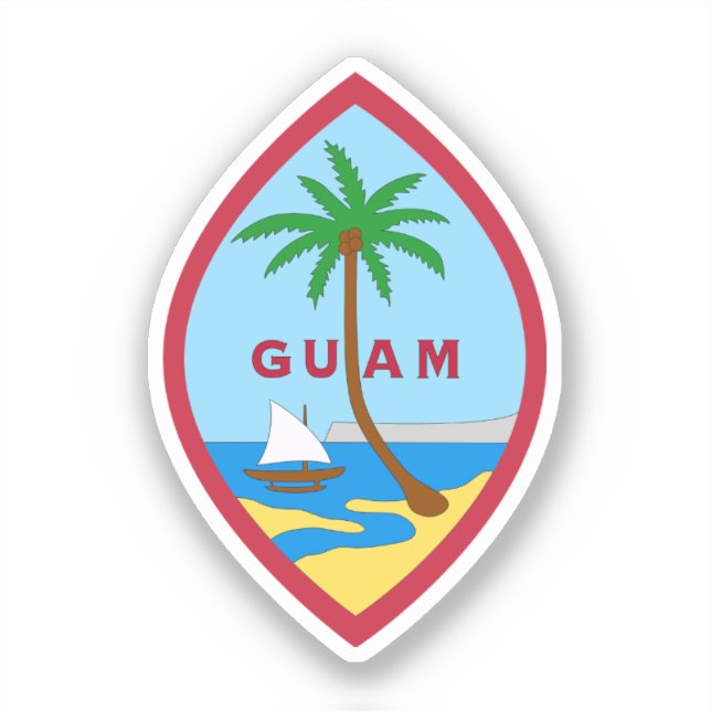 Sticker Sceau de Guam (Recto)