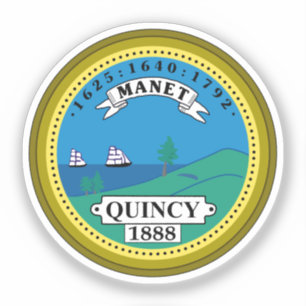 Sticker Sceau de la ville de Quincy, Massachusetts
