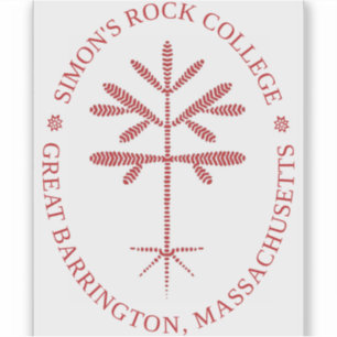 Sticker Sceau rouge vinyle rectangulaire