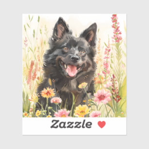 Sticker – Schipperke Die-Cut Wasserfarbe-Aufkleber
