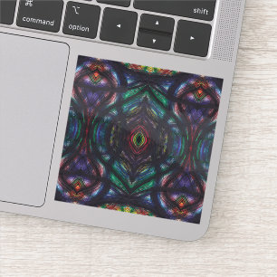 Sticker Schisme Arc-en-ciel sombre Art aquarelle abstraite