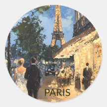 STICKER Schöne Wasserfarbe Paris Reise