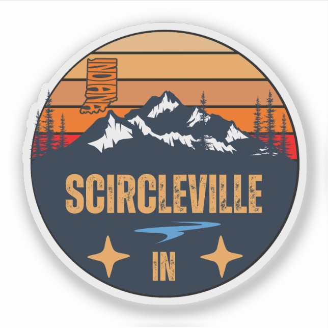 Sticker Scircleville, Indiana (Devant)