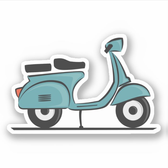 Sticker scooter vert vespa (Devant)