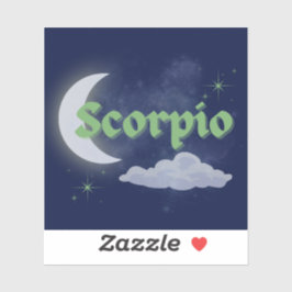 Sticker Scorpio Céleste esthétique Dreamy Moon Cloud Star