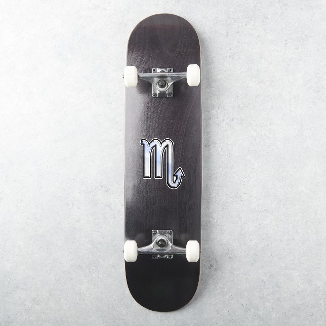 Sticker Scorpio Zodiac chrome comme Signe peau de serpent  (Skateboard)