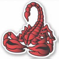Scorpion rouge, style art tribal