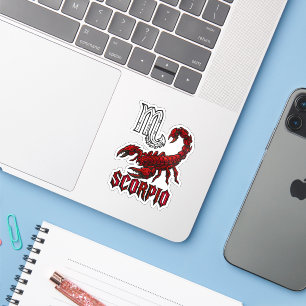 Sticker Scorpion Zodiaque Glycine Chrome Scorpion Cristall