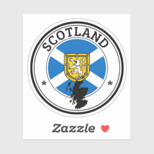 Sticker Scotland Sticker Rond Drapeau Pour Livre O