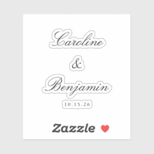 Sticker Script Classique élégant Mariage élégant Personnal