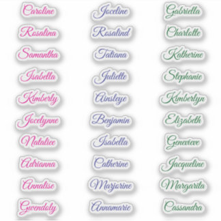 Sticker Script de nom d'élève personnalisé pour l'école