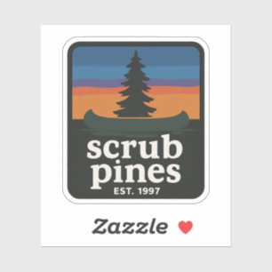 Sticker Scrubpines collant de coucher de soleil