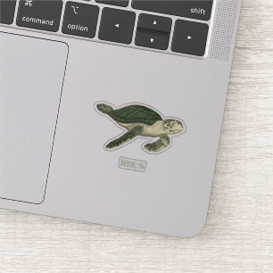 Sticker Sea turtle cartoon