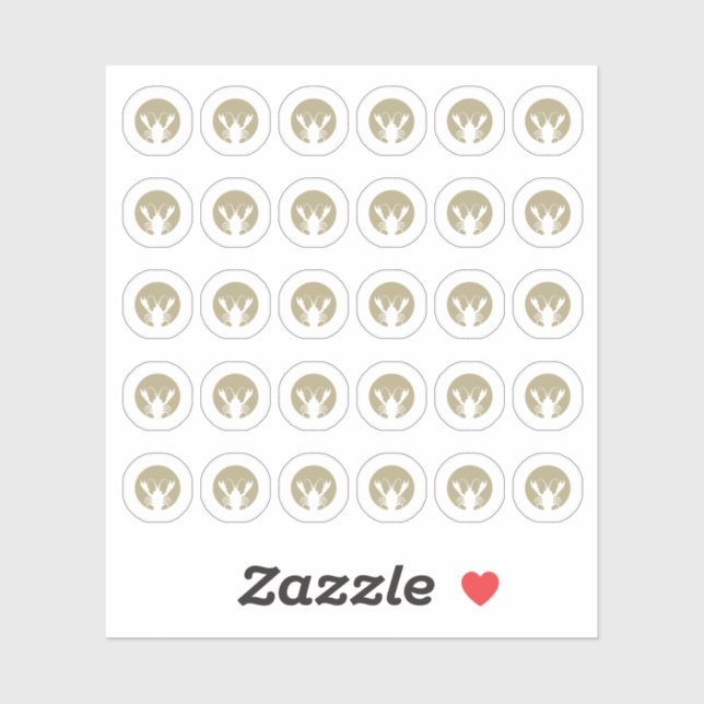 Sticker Seafood Wedding Place Cards Meal Choice  (Feuille)