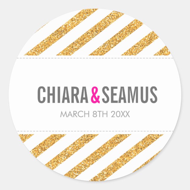 STICKER SEAL moderne simple bande de parties scint (Devant)