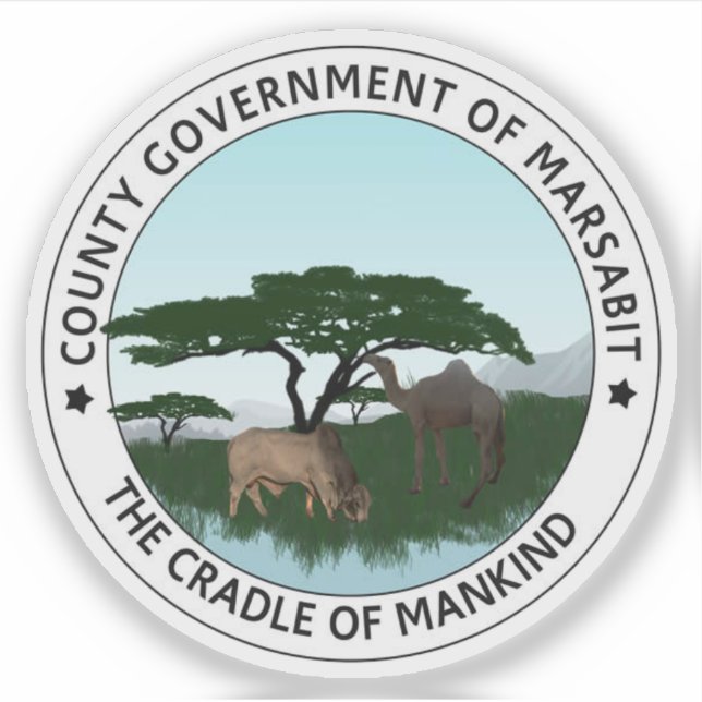 Sticker Seal of the Marsabit County, the Republic of Kenya (Devant)