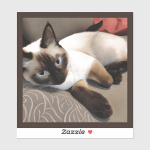 Sticker Seal Point Siamese Portrait numérique