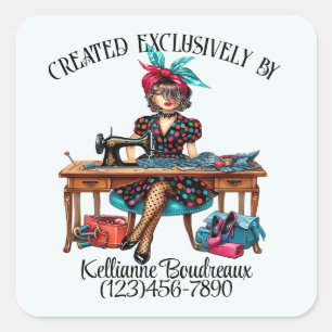 Sticker Seamstress à coudre mignon