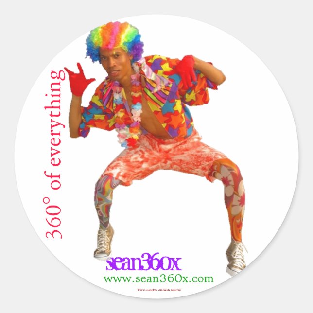 Sticker sean360x 360° Clown (Vorderseite)