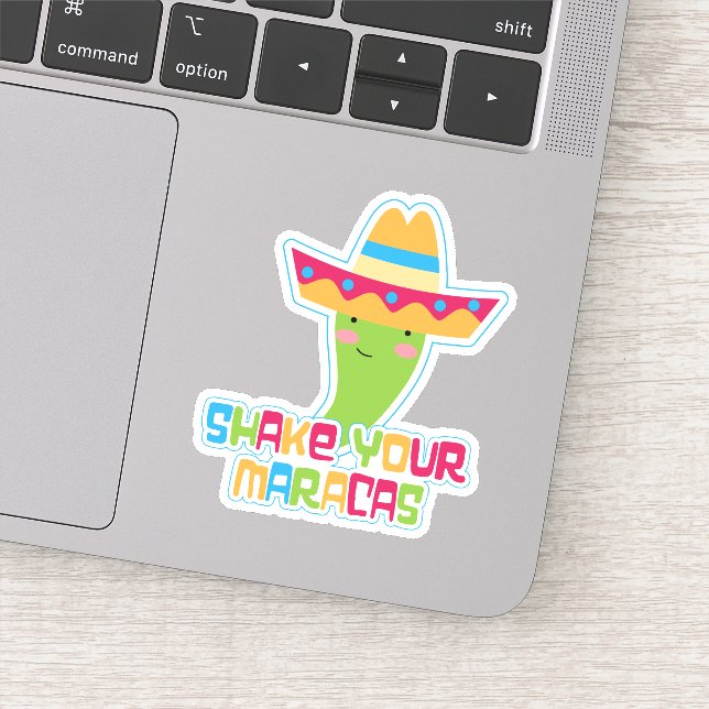 Sticker Secouer votre Maracas Mexicain Poivre Contour (Détail)