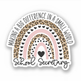 Sticker Secrétaire de l'école Cadeau, Secrétaire Jour de l