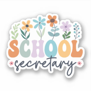Sticker Secrétaire d'école super adjointe administrative