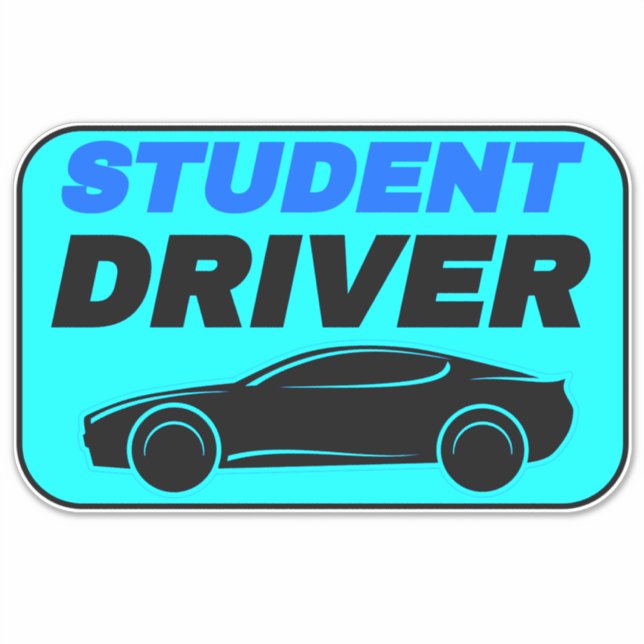 Sticker Sécurité automobile pour le conducteur d'un élève  (Devant)
