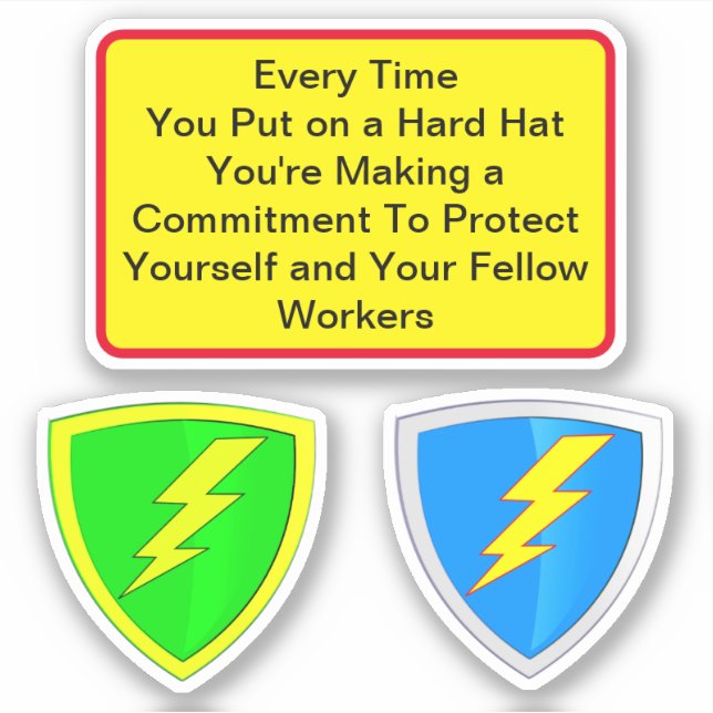 Sticker Sécurité pour les travailleurs - Protection de la  (Devant)