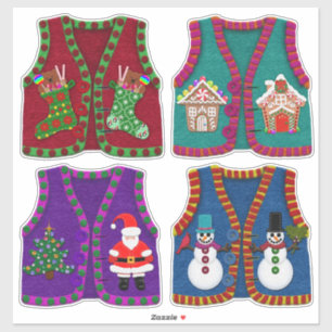 Sticker Sens Look adorable Noël Tacky Vests