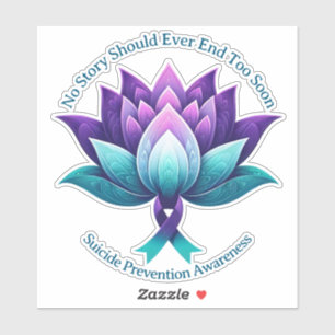 Sticker Sensibilisation à la prévention du suicide Ribbon 