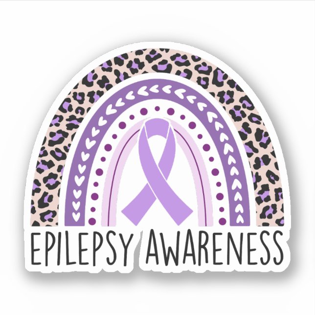 Sticker Sensibilisation à l'épilepsie arc-en-ciel Epilepsi (Devant)