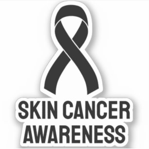 Sticker Sensibilisation au cancer de la peau Ruban noir