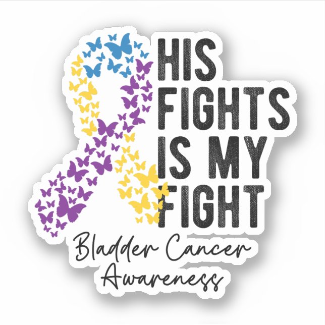 Sticker Sensibilisation au cancer de la vessie, Soutien au (Devant)