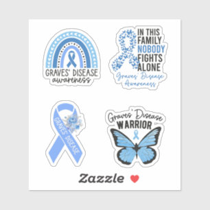 Sticker Sensibilisation aux maladies des graves, ruban ble