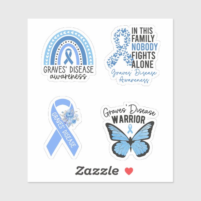 Sticker Sensibilisation aux maladies des graves, ruban ble (Feuille)