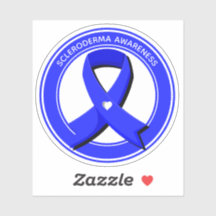 Sensibilisation personnalisée Bleu Ruban Coeur bla