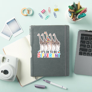 Sticker Sensibilisation sur l'autisme Cute Giraffe Animal